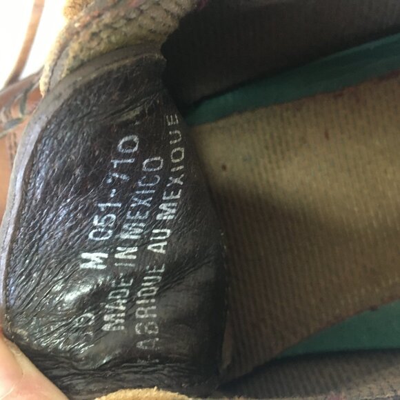 Natural Sports Vintage Boat Shoe Mens's Size 10 Dockside Leather Brown Preppy - Picture 13 of 15